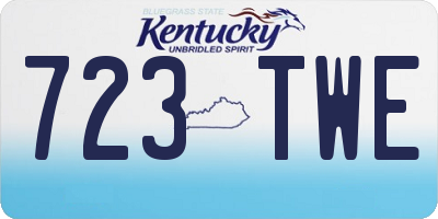 KY license plate 723TWE