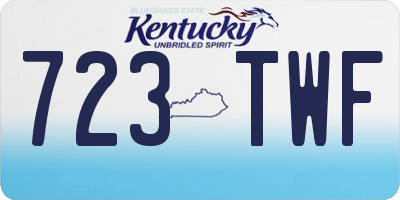 KY license plate 723TWF