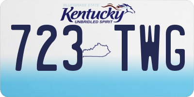 KY license plate 723TWG