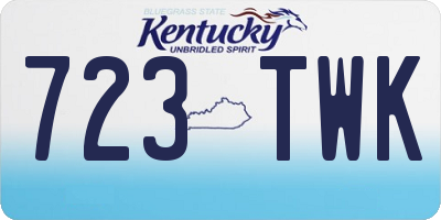 KY license plate 723TWK