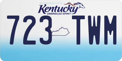 KY license plate 723TWM
