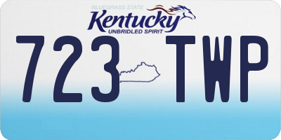 KY license plate 723TWP
