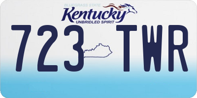 KY license plate 723TWR