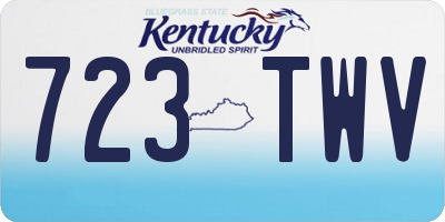 KY license plate 723TWV