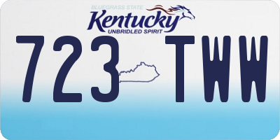 KY license plate 723TWW