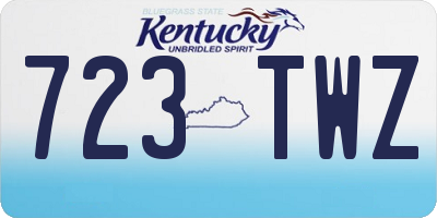 KY license plate 723TWZ