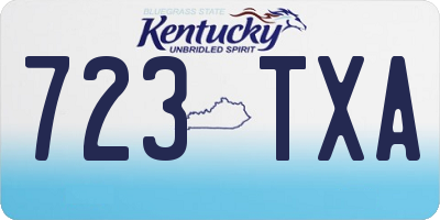 KY license plate 723TXA