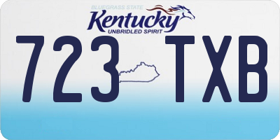 KY license plate 723TXB