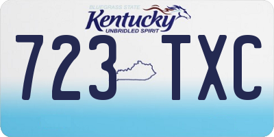 KY license plate 723TXC