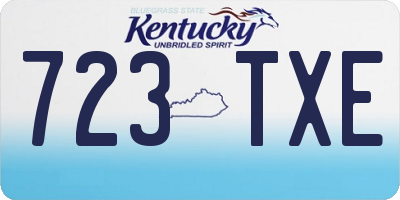 KY license plate 723TXE