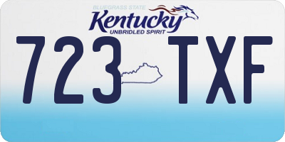 KY license plate 723TXF