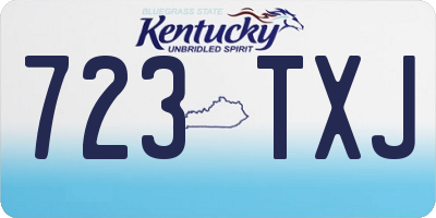 KY license plate 723TXJ