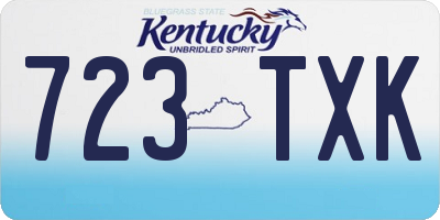KY license plate 723TXK