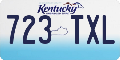 KY license plate 723TXL