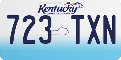 KY license plate 723TXN