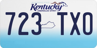 KY license plate 723TXO