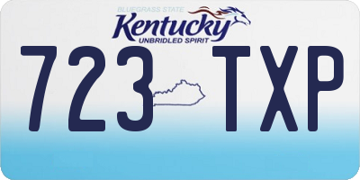 KY license plate 723TXP