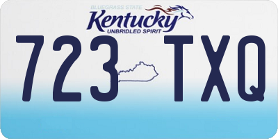 KY license plate 723TXQ