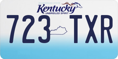 KY license plate 723TXR