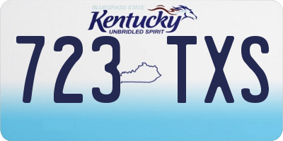 KY license plate 723TXS