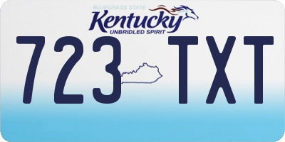 KY license plate 723TXT