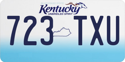 KY license plate 723TXU