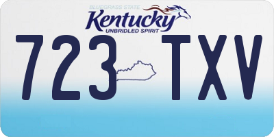 KY license plate 723TXV