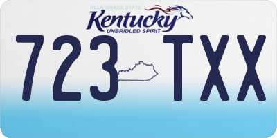 KY license plate 723TXX