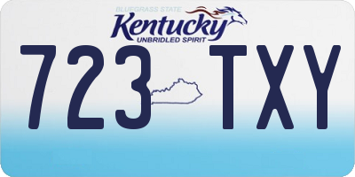KY license plate 723TXY