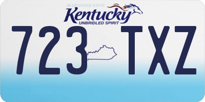 KY license plate 723TXZ