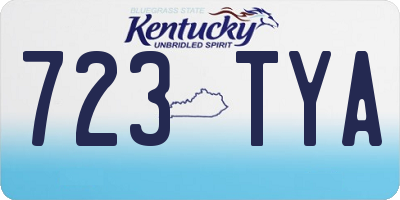 KY license plate 723TYA