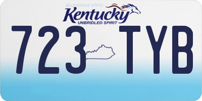 KY license plate 723TYB