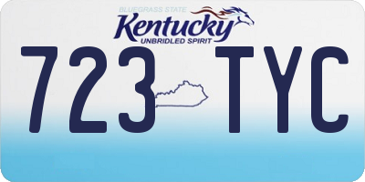 KY license plate 723TYC