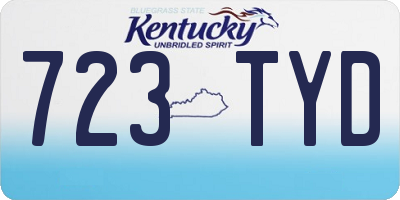 KY license plate 723TYD