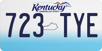 KY license plate 723TYE