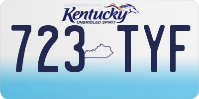 KY license plate 723TYF