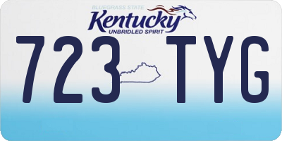 KY license plate 723TYG