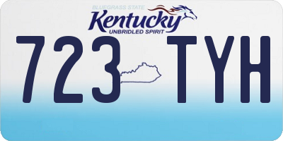 KY license plate 723TYH