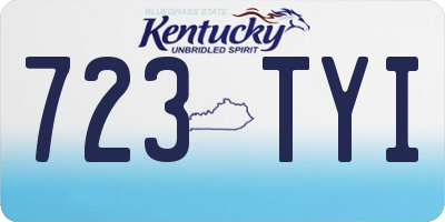 KY license plate 723TYI