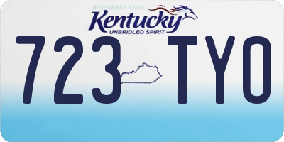 KY license plate 723TYO