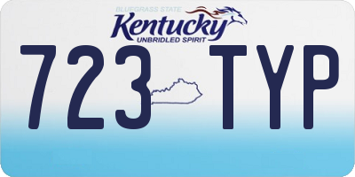 KY license plate 723TYP