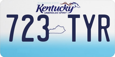 KY license plate 723TYR