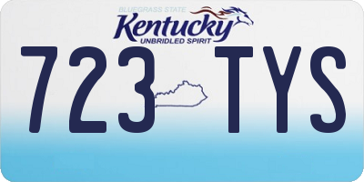 KY license plate 723TYS