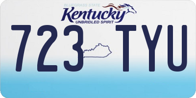 KY license plate 723TYU