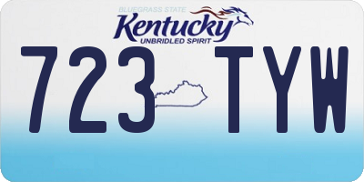KY license plate 723TYW