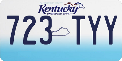 KY license plate 723TYY
