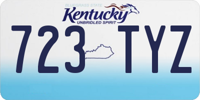 KY license plate 723TYZ