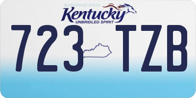 KY license plate 723TZB