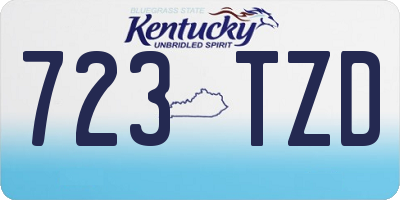KY license plate 723TZD