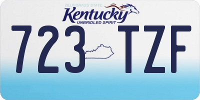 KY license plate 723TZF